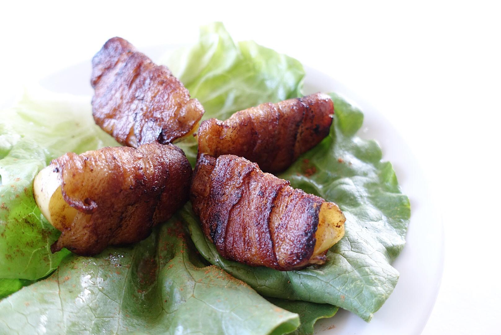 Bacon Wrapped Apple Slices