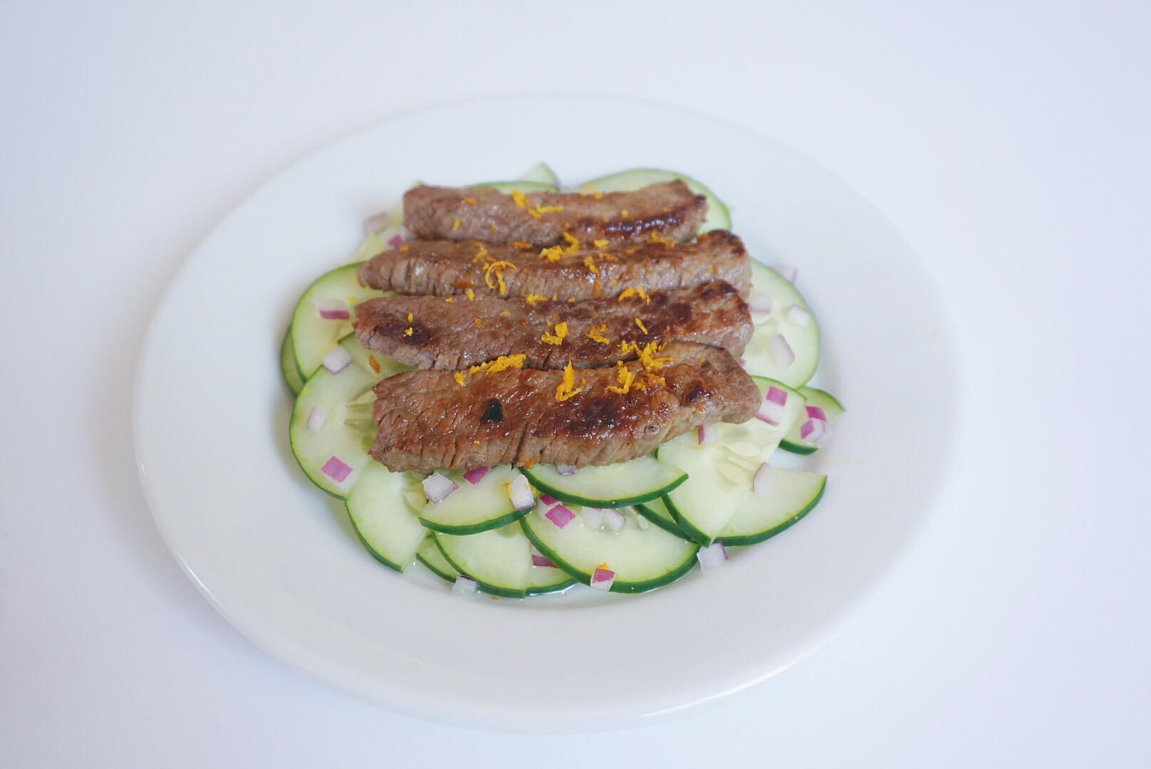 Cucumber Salad with Beef