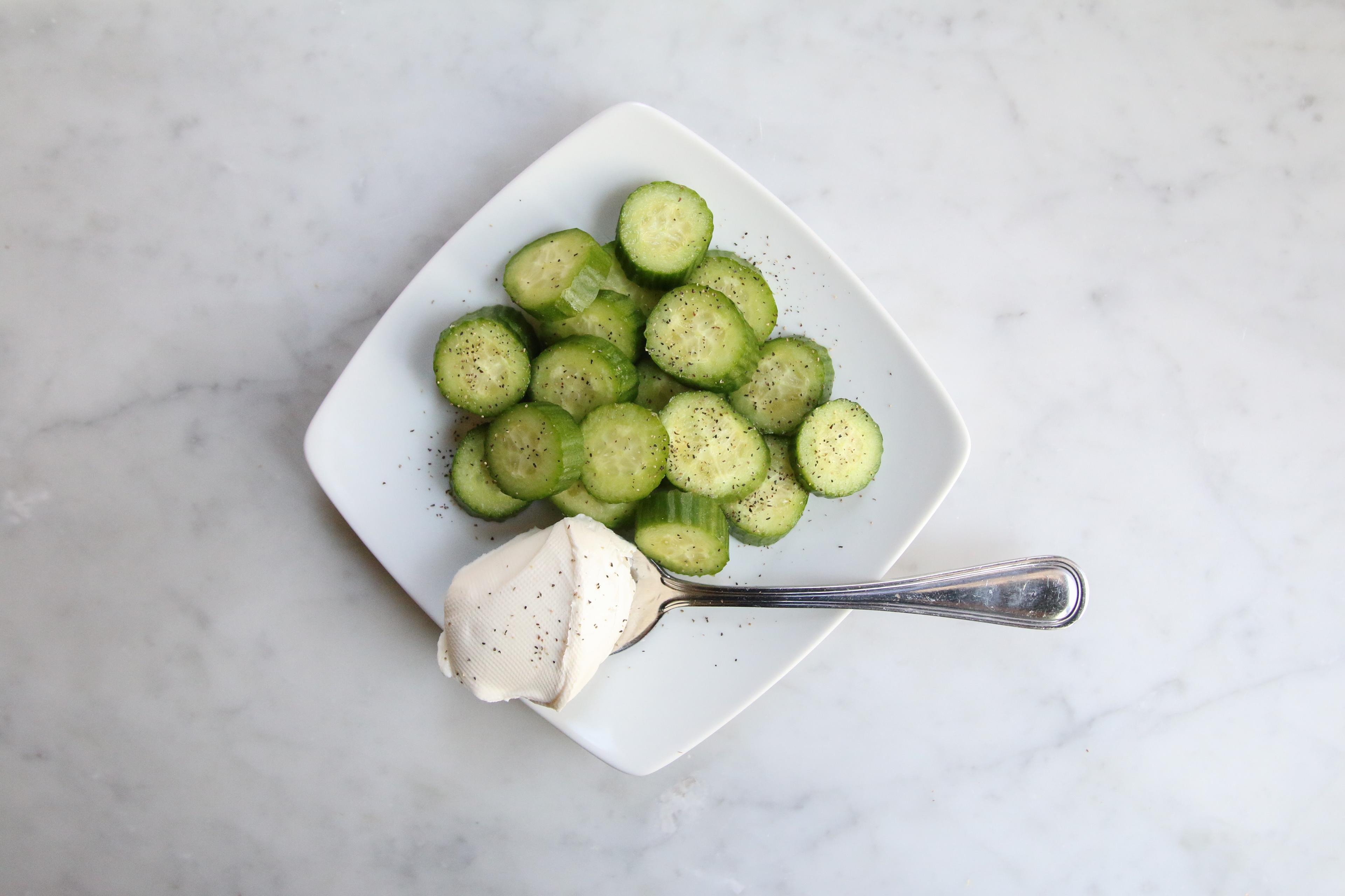 Cucumbers + Cream Cheese