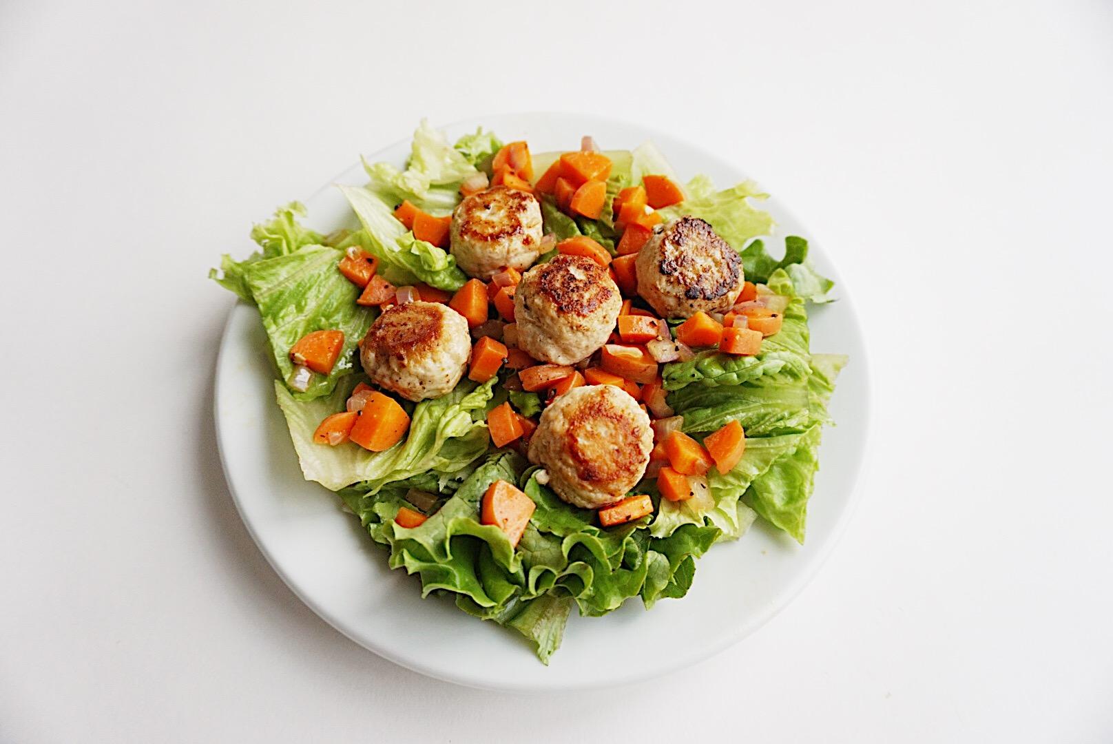 Mini Turkey Meatball Salad