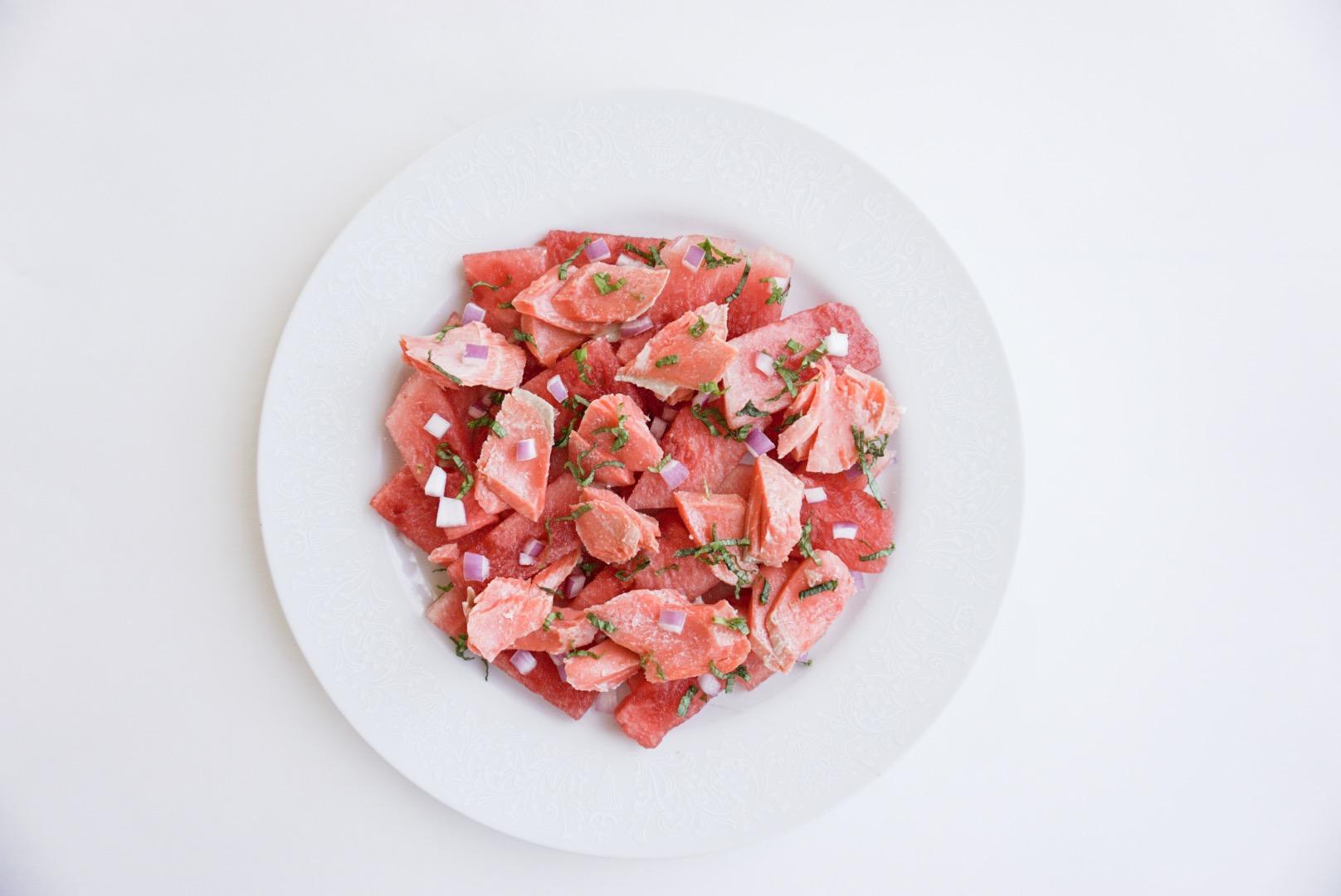 Seedless Watermelon Salmon Salad