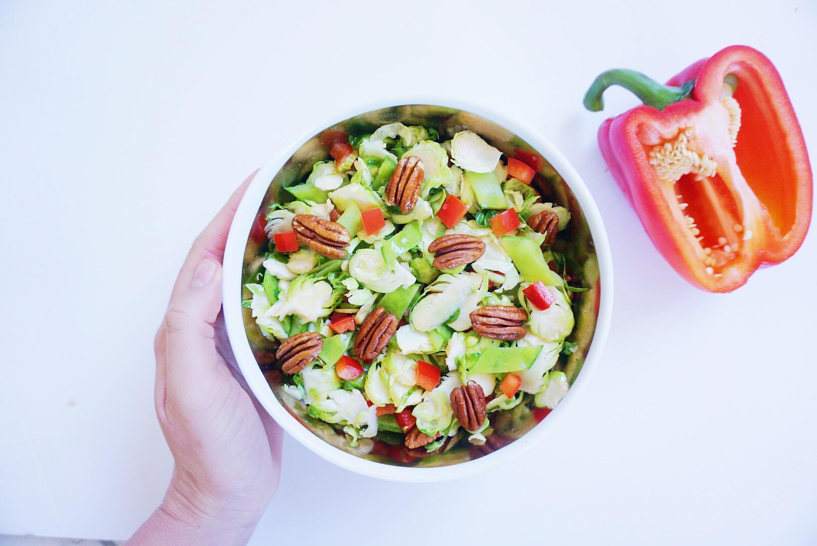 Shaved Brussel and Pecan Salad