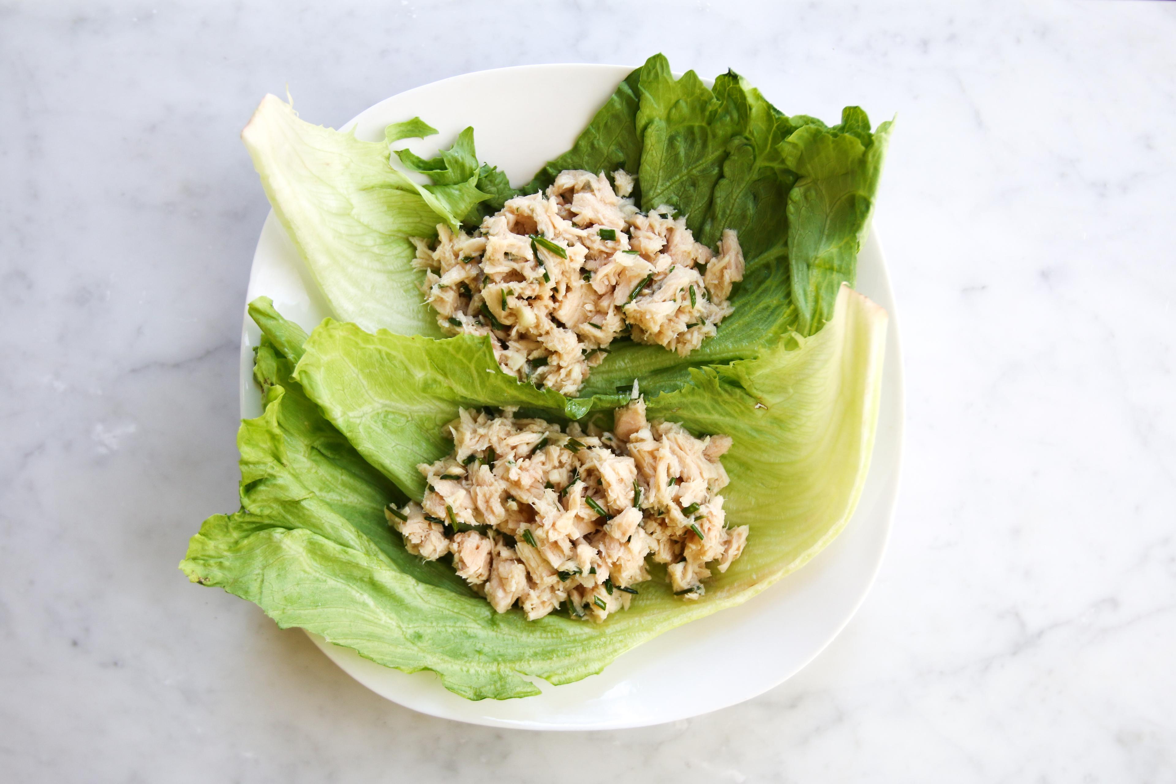 Lemon Tuna Lettuce Wraps